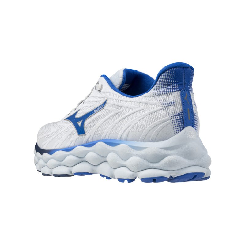 Mizuno Wave Sky 8 Mens Plein Air laser Blue back angle