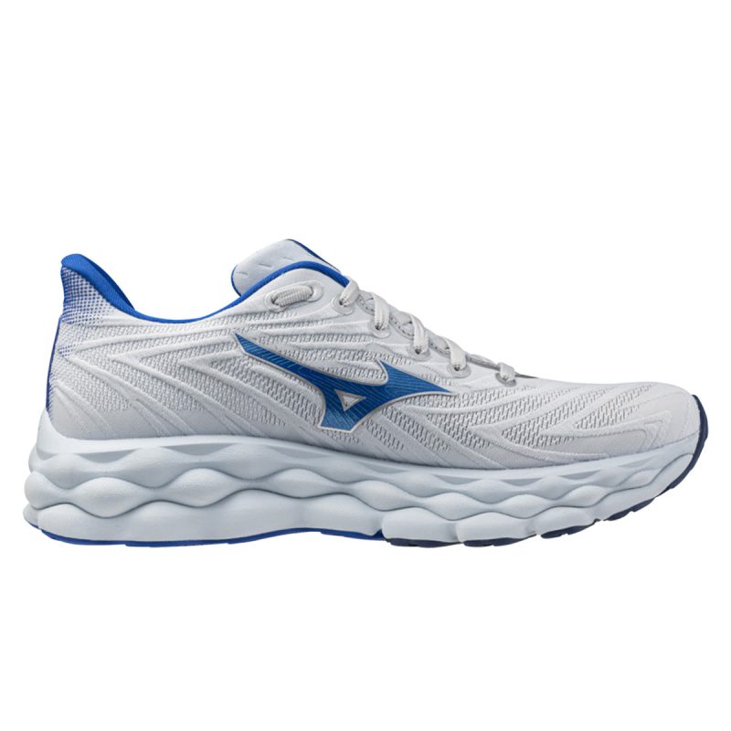 Mizuno Wave Sky 8 Mens Plein Air laser Blue medial view